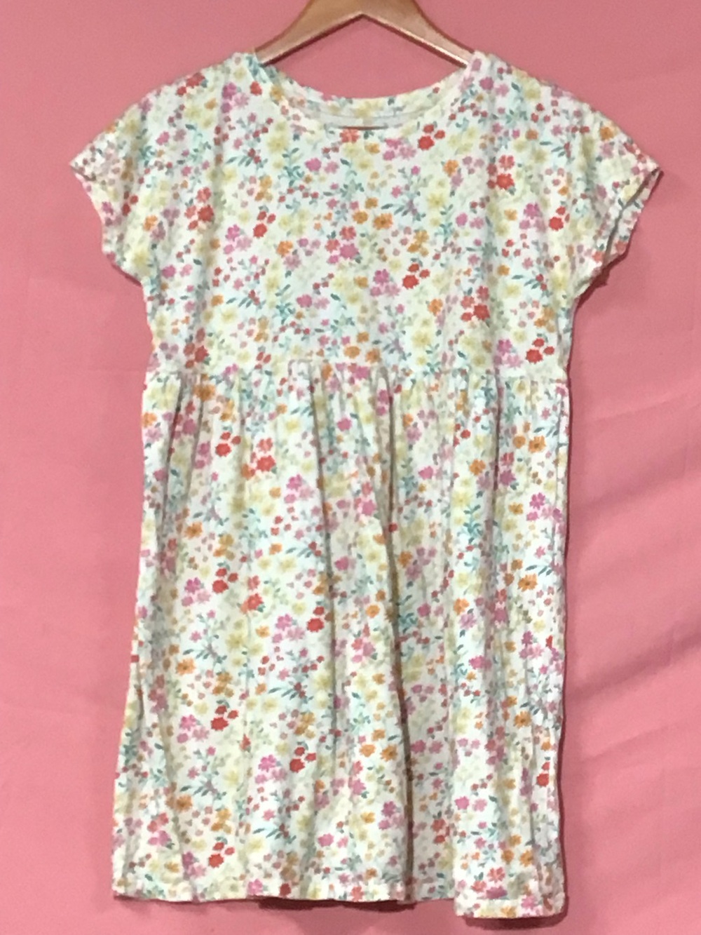 ⁠Old Navy Short-Sleeve Printed Swing Jersey-Knit Dress
